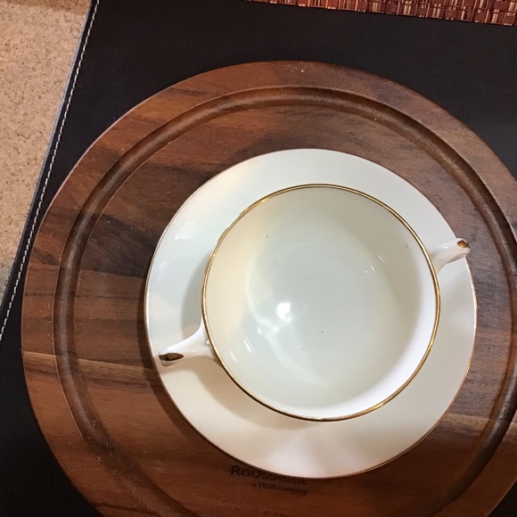 Cauldon England Bouillon Cup, Saucer, and Lid Bone China - Picture 4 of 7